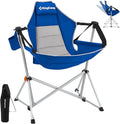 KingCamp Hammock Chair with Footrest – Heavy Duty Swinging Rocking Camping Chairs for Adults up to 400lbs, Folding Portable Oversized Rocker with Cup Holder & Pillow for Outdoor Beach Lawn RV Sports by KingCamp