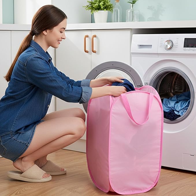 Foldable Laundry Basket, Pop Up Laundry Hamper - Image 2