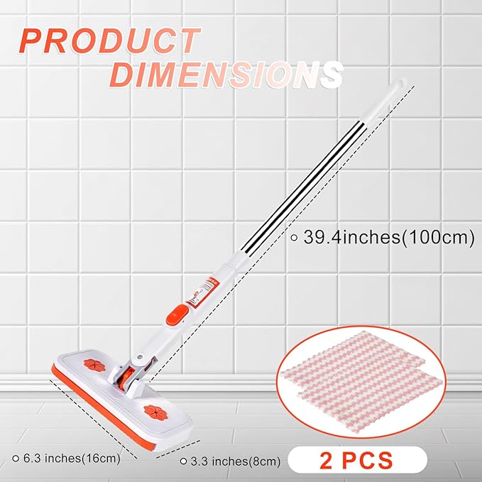 Snap Grip Mini Mop Set, Lazy Mop Automatic Gripping, Convenient Cloth Changing - Image 7