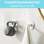 Adhesive Hooks for Walls No Damage 4 PCS, Heavy Duty Aluminum Strong Adhesive - Image 5