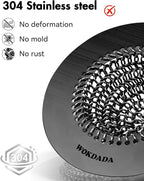 Black Kitchen Sink Strainer, Flippable Mesh Sink Drain Strainer, 304 Stainless - Image 2