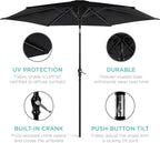 Best Choice Products 10ft Outdoor Table Compatible Steel Polyester Market Patio Umbrella w/Crank and Easy Push Button Tilt - Image 5