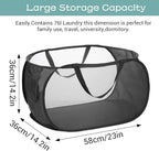 4 Pcs Popup Mesh Laundry Basket, Collapsible Laundry Hamper - Image 3