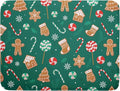 Gingerbread Dish Drying Mat for Kitchen Counter Holiday Green Super Absorbent by Unknown