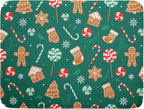 Gingerbread Dish Drying Mat for Kitchen Counter Holiday Green Super Absorbent by Unknown