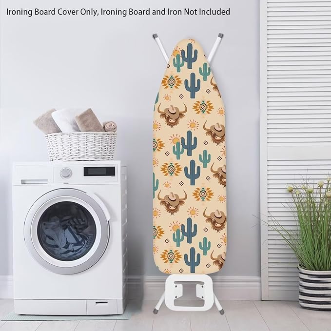 Sprowallow Cactus Cow Ironing Board Cover Stain Resistant Standard Size 15x54 - Image 3