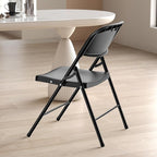 Nazhura 350 Weight Limit Heavy Duty Plastic Folding Chair with Reinfoced Steel Frame for Indoor and Outdoor, Wedding, Party, Restaurant, Meeting Room, Patio and Garden (Black, 4 Pack) - Image 2