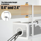4 Pack Under Desk Cable Management Box White, Cinati 53.6" Wire Organizers No - Image 2
