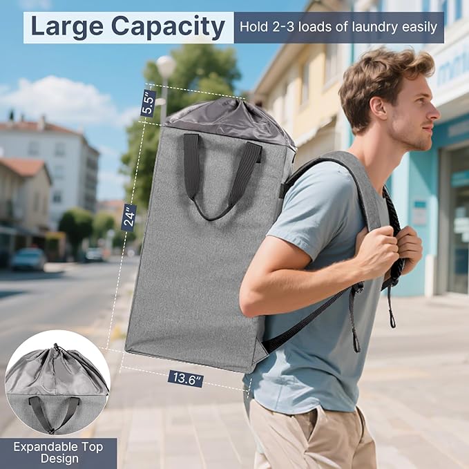 Bukere Laundry Backpack for College Students Dorm Essentials, Extra Large 90L - Image 2