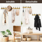 Coat Rack Wall Mount, 16.5 Inches Wood Coat Hooks Wall Mount, Wall Coat Rack - Image 6