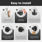 Shower Hooks for Inside Shower, Suction Cup Hooks for Glass Window, Removable - Image 4
