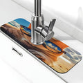 Sunshine Beach Cat Cases Kitchen sink faucet pad, strong water absorption by Unknown