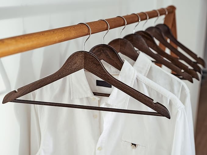StorageWorks Wooden Hangers 30 Pack, Wood Coat Hangers - Image 8