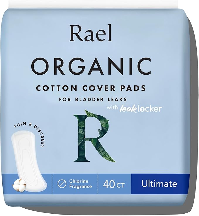 Rael Incontinence Pads for Women, Organic Cotton Cover, Postpartum Essential by Rael