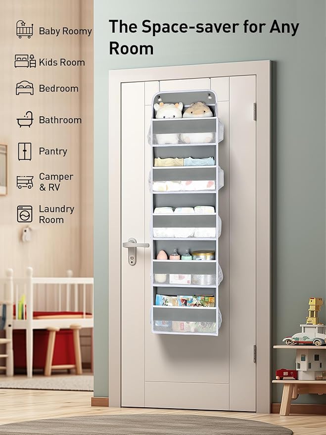Yecaye 2 Pc Over The Door Organizer - Image 8