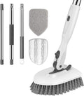 SetSail Floor Scrub Brush, 3-in-1 Tile Tub Floor Scrubber by SetSail