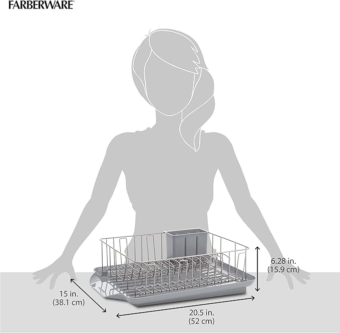 Farberware 3-Piece Large Capacity Dish Drying Rack Set - Image 6