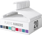 Plastic Hangers 20 Pack White by Neaterize