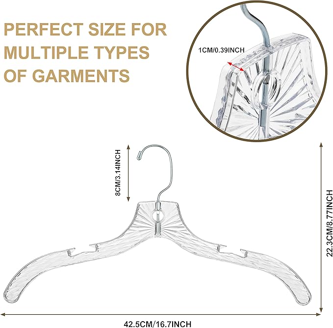 Quality Clear Plastic Hangers 24 Pack - Image 5