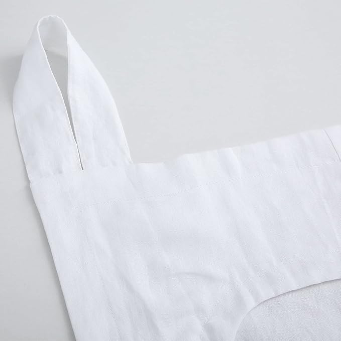 Amazhiyu 100% Linen Door Hanging Laundry Hamper Bag, 19x27 Inches - Image 5