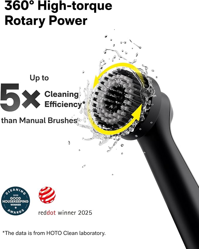 HOTO Wand™ Cordless Spin Scrubber, Electric Rechargeble Grout Cleaning Brush - Image 2