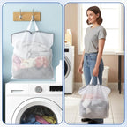 3Pcs 22" x 15" Mesh Hanging Laundry Bags - Image 4