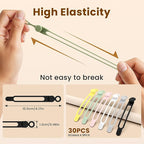 30 Pcs Silicone Cable Ties, Reusable Data Cable Organizer Wire Organizers - Image 2