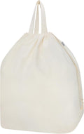 Canvas Laundry Bags with Handles & Rectangular Base, Washable Canvas Drawstring by CALACH