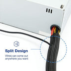JOTO 1 Pack Cable Management Sleeve, 26 Feet Cord Organizer System - Image 3