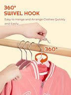 HOUSE DAY 14 Inch Kids Velvet Hangers 50 Pack, Durable Big Kids Hangers - Image 7