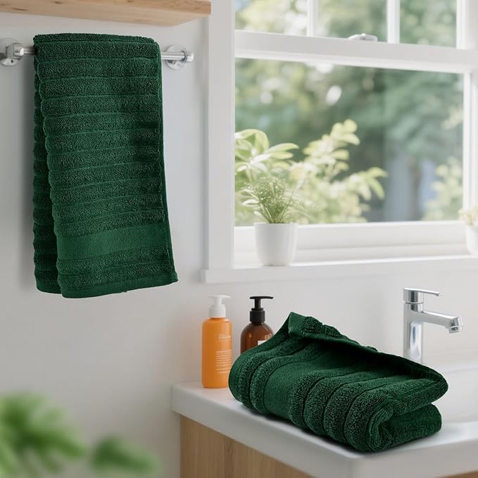 Jacquotha 4-Pack Hand Towels Ribbed – Kitchen & Bathroom Premium Cotton Towels - Image 7