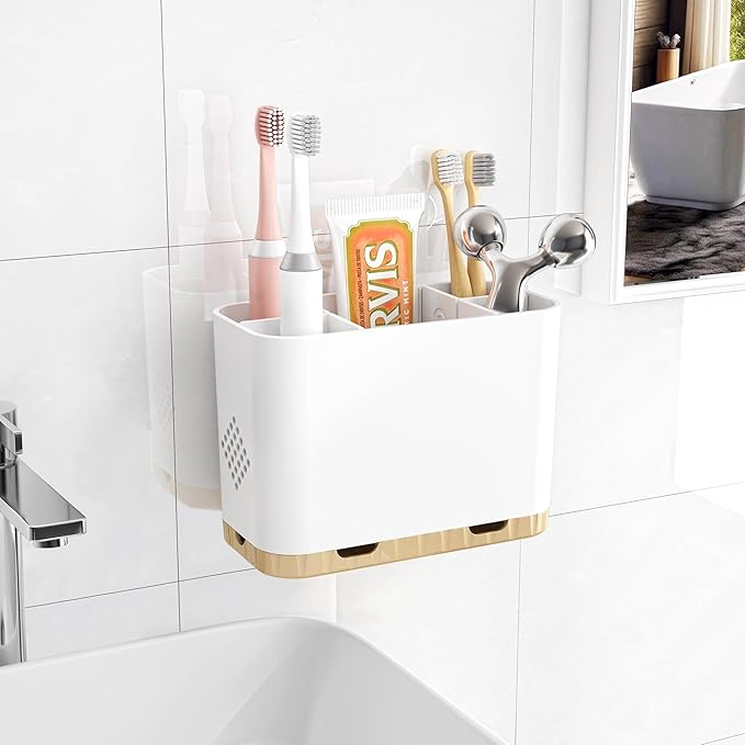 Toothbrush and Toothpaste Holders by Homtalker