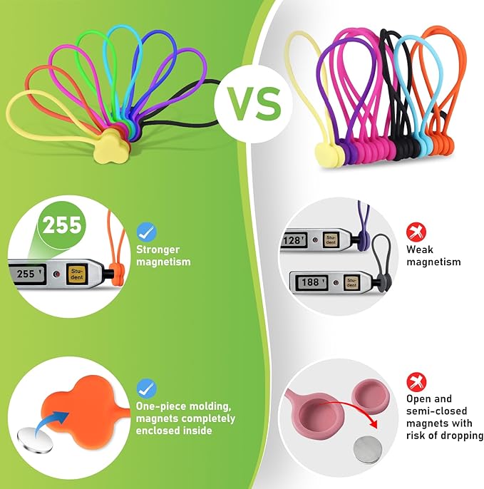 Reusable Magnetic Cable Organizer Twist Ties - Image 2