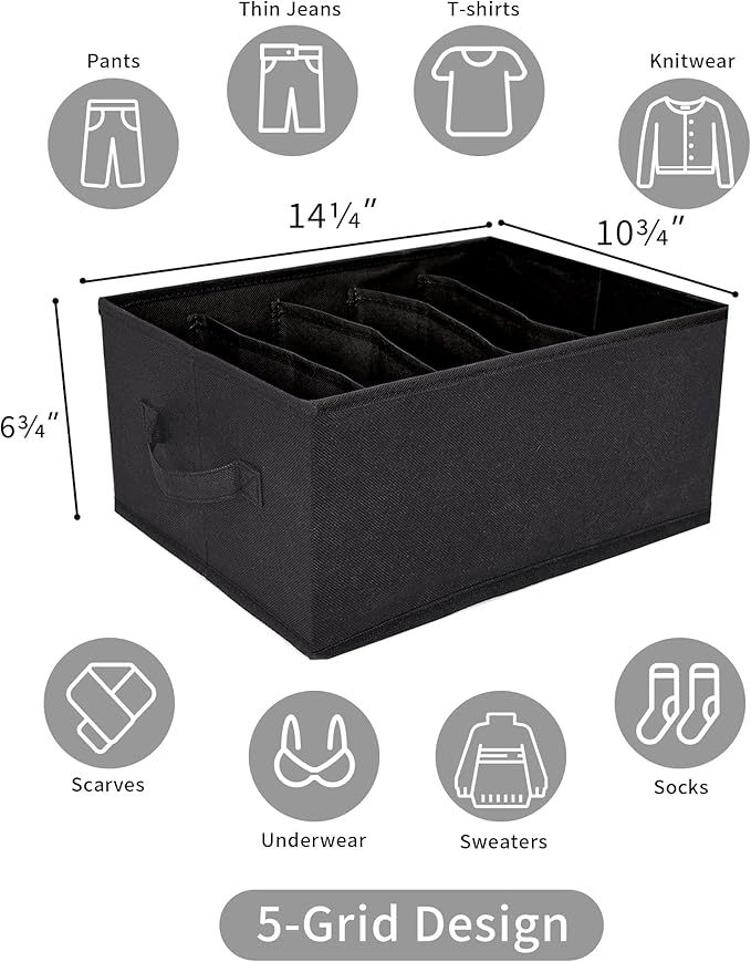 GRANNY SAYS 5-Grid Drawer Organizer: Storage Bins - Image 5