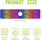 Sink Faucet Absorbing Mat Rainbow Colored Leopard Print Sink Splash Guard - Image 2