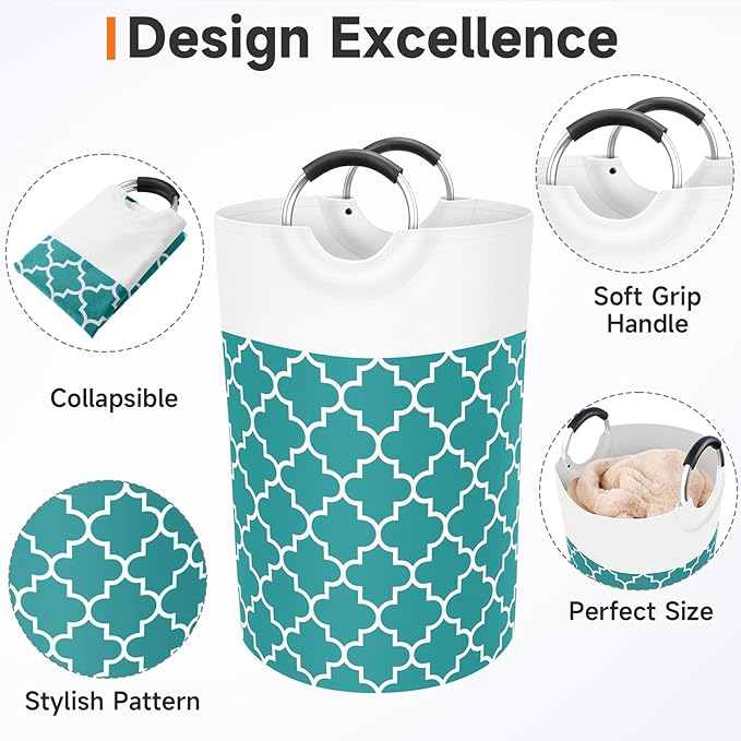Large Laundry Basket Laundry Hamper Bag Washing Bin Clothes Bag Collapsible Tall - Image 3