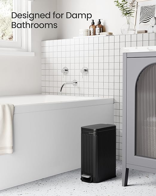 SONGMICS Bathroom Trash Can, 1.6-Gallon Trash Bin - Image 3