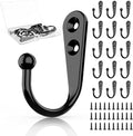 15Pcs Black Wall Mounted Coat Hooks, Hanger Hook by ZAYBOD