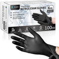 PROMEDIX P Black Disposable Nitrile Gloves, 6Mil 100 Pcs Food Safe Cooking by PROMEDIXP