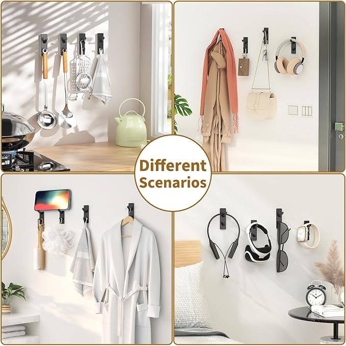 Self Adhesive Coat Hooks for Hanging: Heavy Duty Stainless Wall Hook for Towel - Image 5