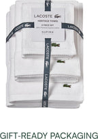 Lacoste Heritage Supima Cotton 6-Piece Towel Set, 2 Bath Towels, 2 Hand Towels - Image 5