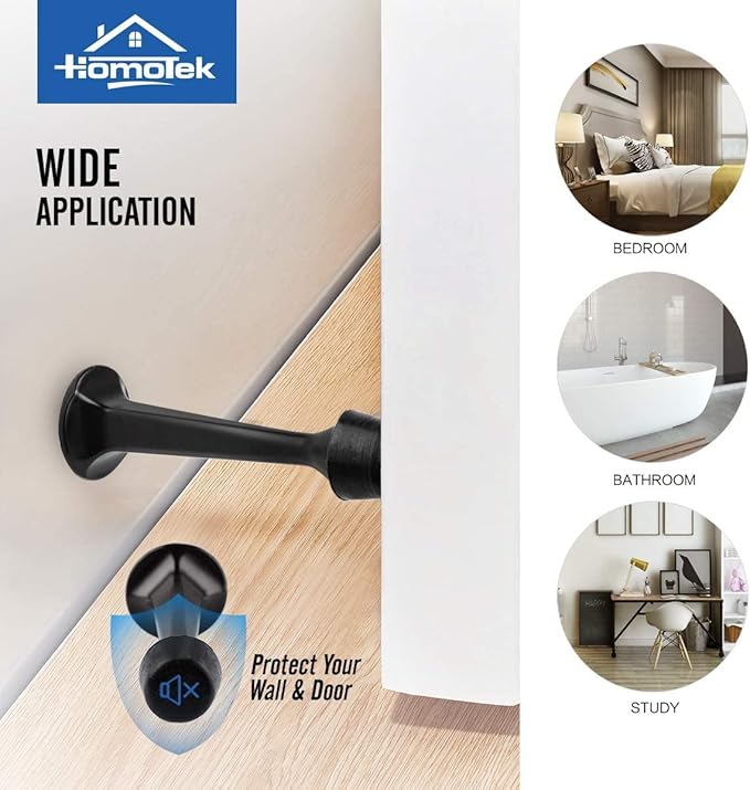 HOMOTEK 6 Pack Heavy Duty Solid Rigid Door Stop - Image 7