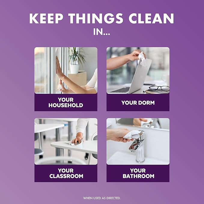 Lysol Disinfectant Wipes, Dorm Room Essentials, Cleaning Supplies - Image 3
