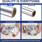 Aluminum Foil Wrap 75 Feet Long Heavy Duty Food Foil Wrap Kitchen Rap Suitable - Image 3