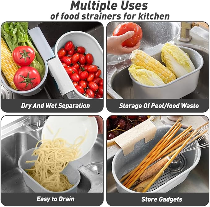 Sink Drain Strainer Basket, Abnaok Multifunction Sink Strainer Kitchen Food - Image 7