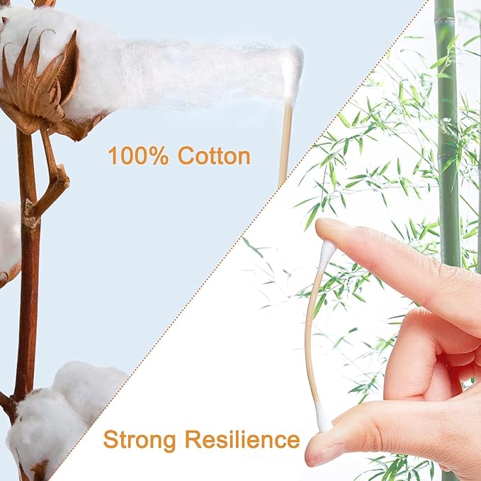 1000-Pack Bamboo Cotton Swabs Bulk - Image 6