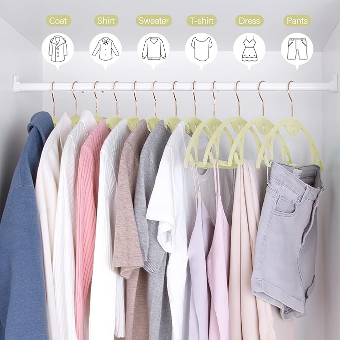 IEOKE Velvet Hangers 50 Pack: Felt Clothes Hangers Heavy Duty Shirt Sweater - Image 7