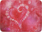 Valentines Day Dish Drying Mat for Kitchen Counter Red Heart Flower Decor by Sweetshow