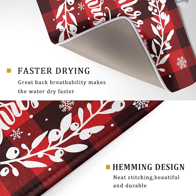Merry Christmas Dish Drying Mat - Image 3