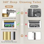 Gold Toilet Brush and Holder Set, Stainless Steel Toilet Brush - Image 3